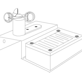 Der Wind/Regensensor garantiert automatisches Schliessen bei den ersten Anzeichen von Regen oder bei starkem Wind.